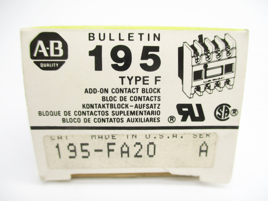 INDUSTRIAL SPARE PART 195-FA20 SER. A 600V 1.2A (BK/YL) NSMP