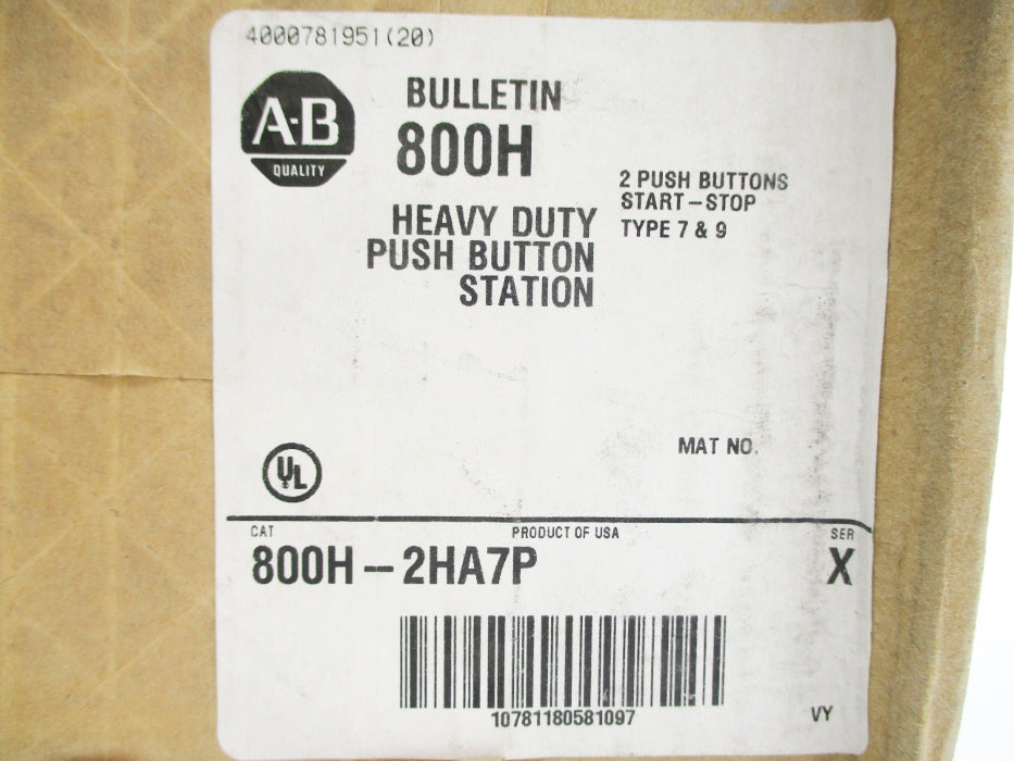 INDUSTRIAL SPARE PART 800H-2HA7P SER. X (BR/WH) NSFS