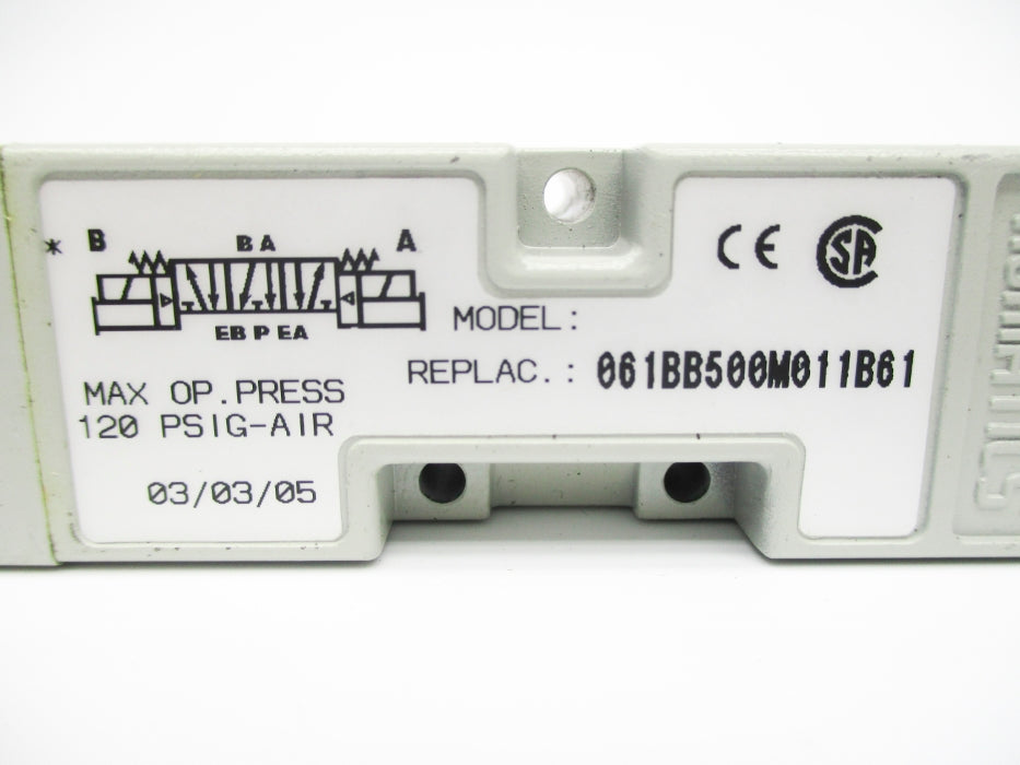 NUMATICS 061BB500M011B61 120PSIG 24VDC NSNP