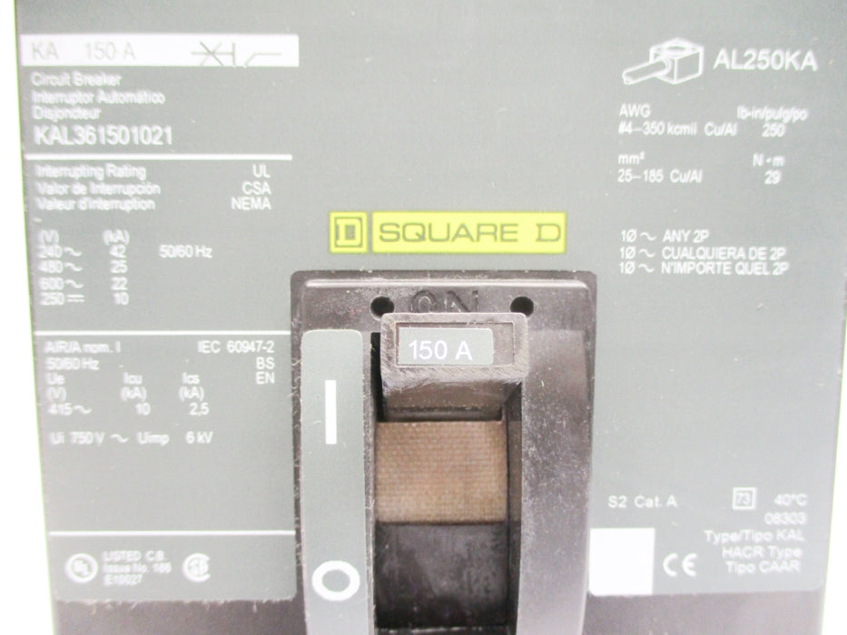 SQUARE D KAL361501021 150A 600V NSNP