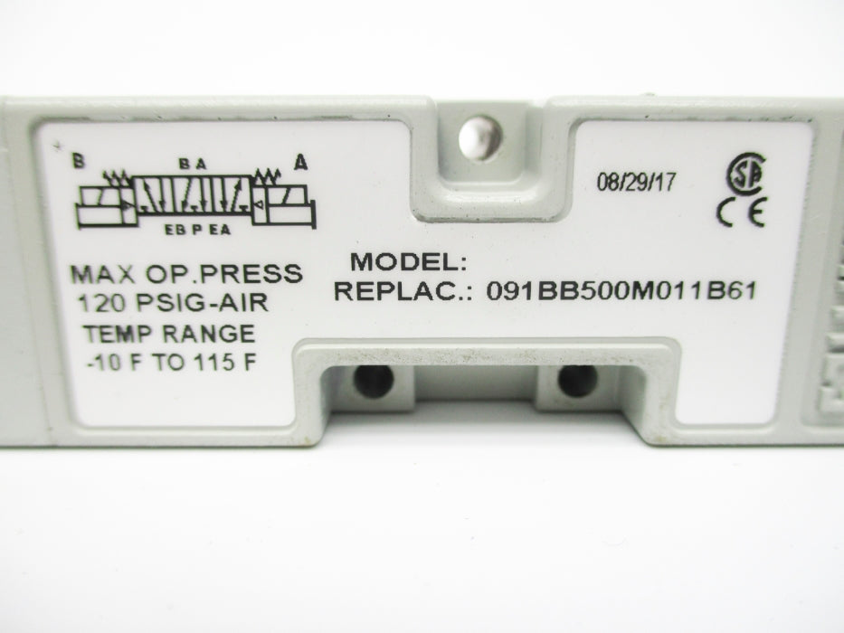 NUMATICS 091BB500M011B61 120PSIG 24VDC NSNP