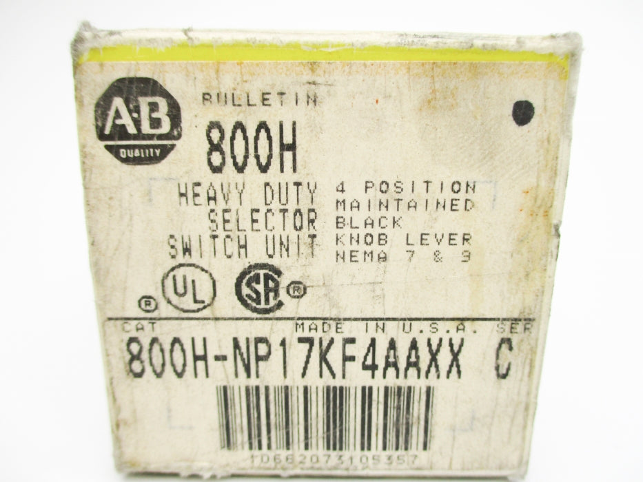 INDUSTRIAL SPARE PART 800H-NP17KF4AAXX SER. C (BK/YL) NSMP
