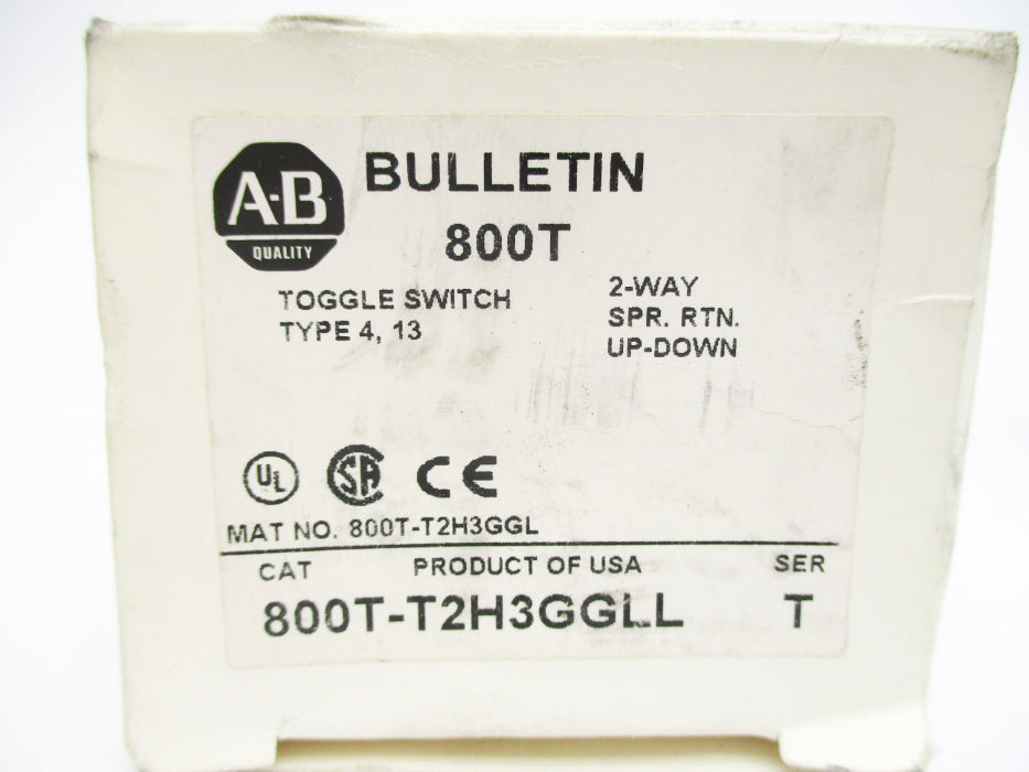 ALLEN BRADLEY 800T-T2H3GGLL SER. T (WH) NSMP