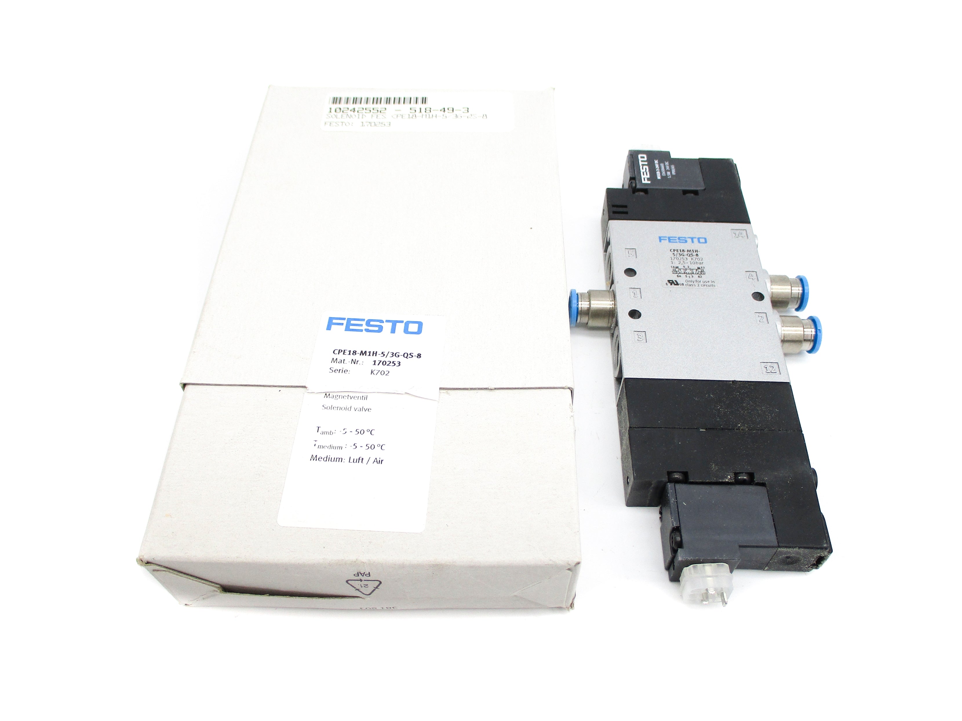 FESTO CPE18-M1H-5/3G-QS-8 NSMP