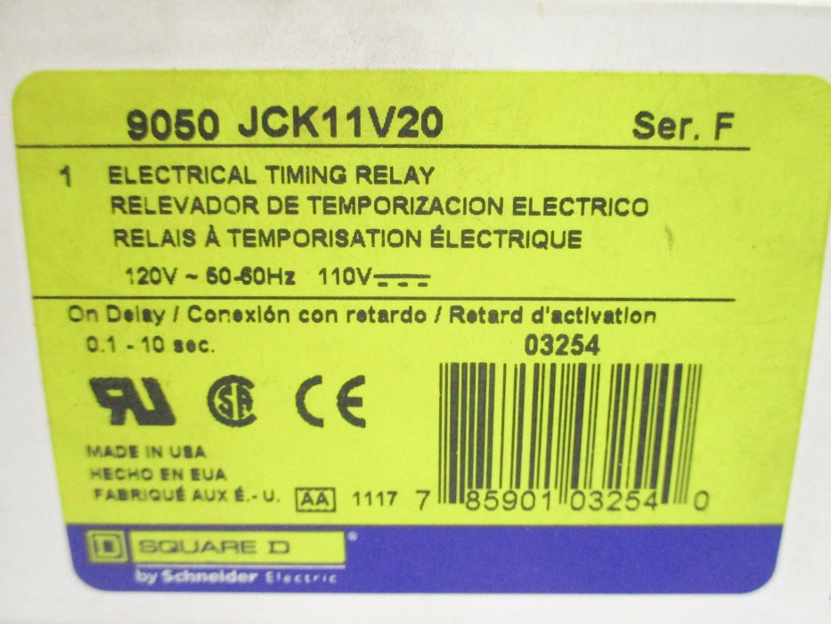SQUARE D 9050JCK11V20 SER. F 0.1-10S 110/120V NSMP