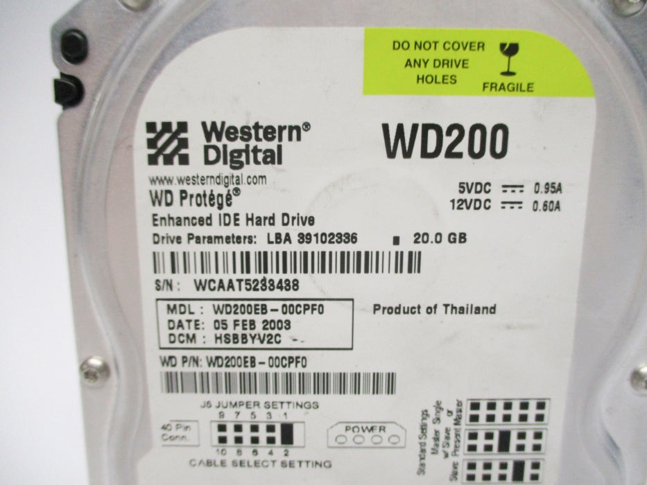 WESTERN DIGITAL WD200EB-00CPF0 WD200 NSNP