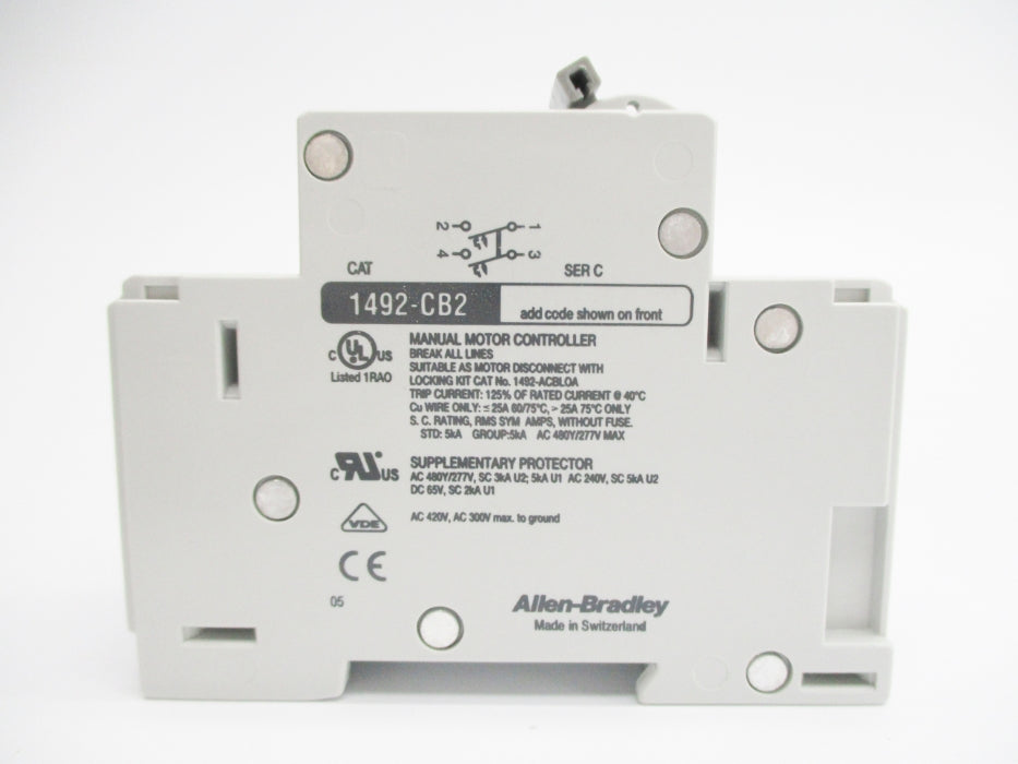 ALLEN BRADLEY 1492-CB2G040 SER. C 277V 4A (WH) NSMP