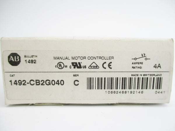 ALLEN BRADLEY 1492-CB2G040 SER. C 277V 4A (WH) NSMP