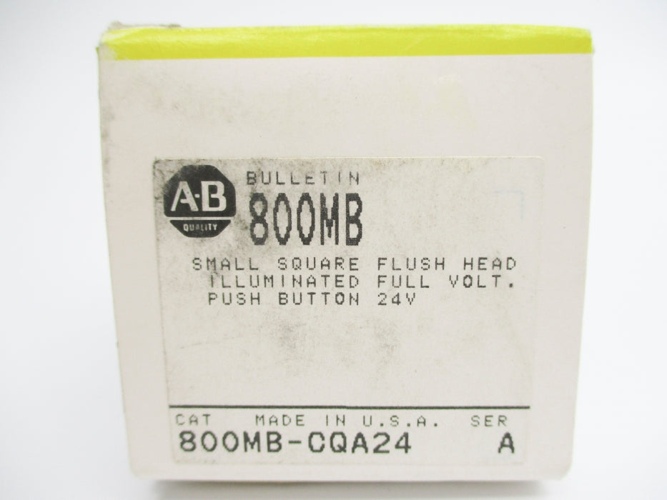 ALLEN BRADLEY 800MB-CQA24 SER. A 24V (BK/YL) NSMP