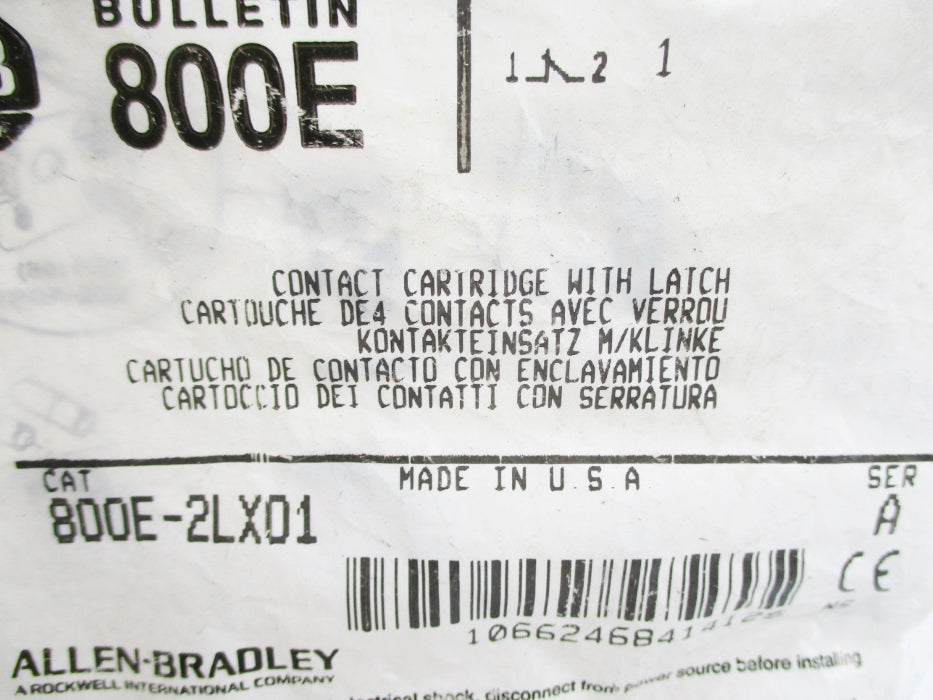 ALLEN BRADLEY 800E-2LX01 SER. A NSMP