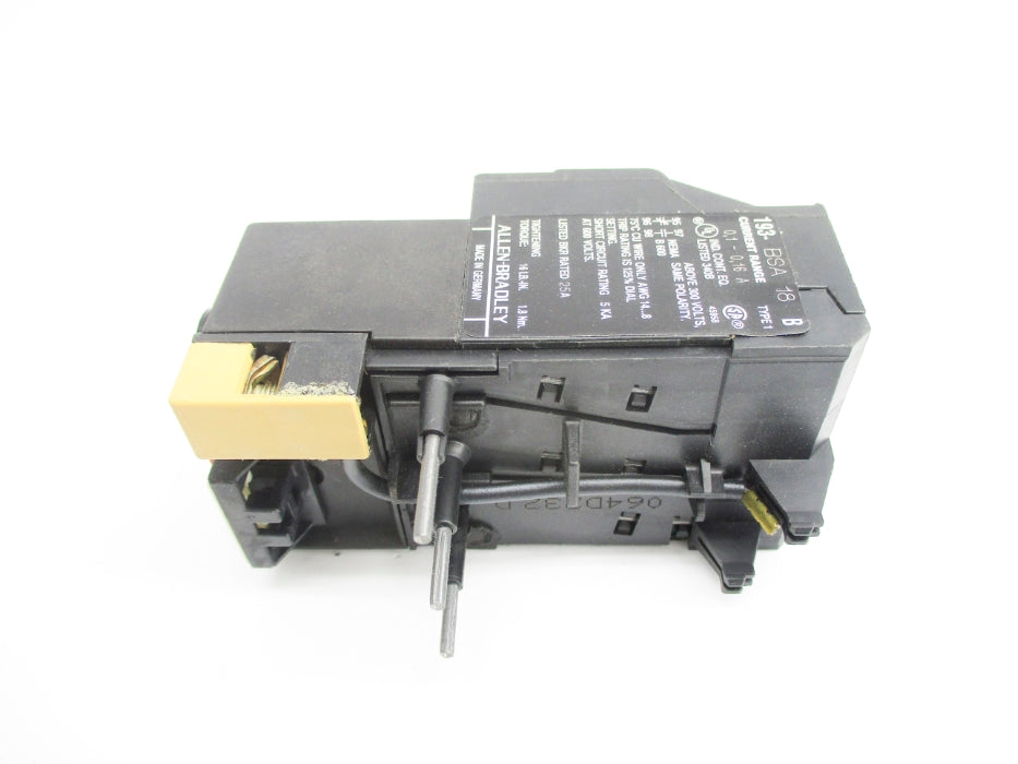 INDUSTRIAL SPARE PART 193-BSA18 SER. B 0.10-0.16A (BK/YL) NSMP
