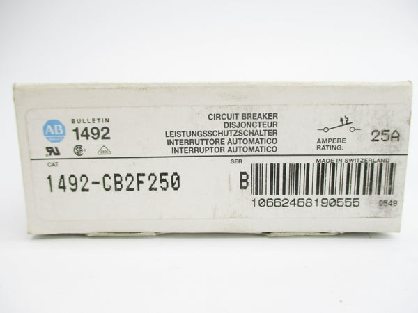 ALLEN BRADLEY 1492-CB2F250 SER. B 480VAC 25A NSMP