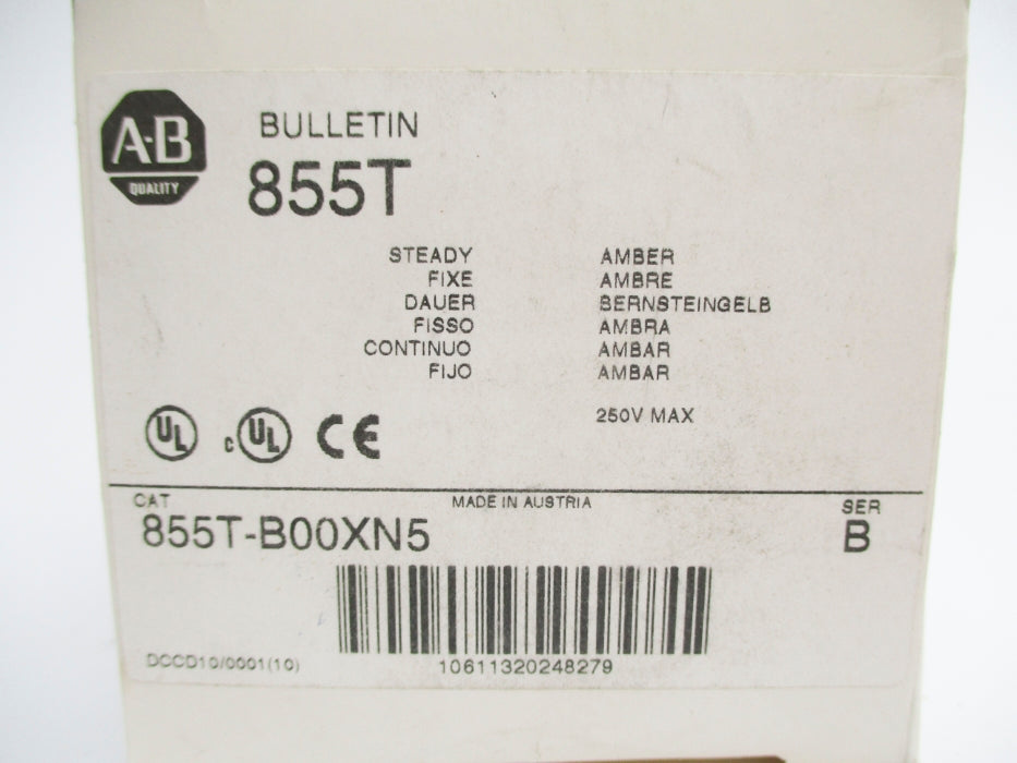 INDUSTRIAL SPARE PART 855T-B00XN5 SER. B 250V (NO BULB) (WH) NSMP