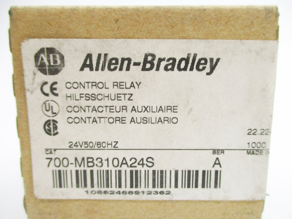 ALLEN BRADLEY 700-MB310A24S SER. A 24V 10A (BR/WH) NSMP