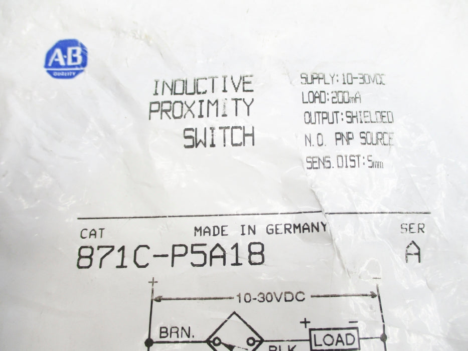 INDUSTRIAL SPARE PART 871C-P5A18 SER. A NSMP