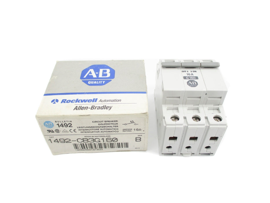 ALLEN BRADLEY 1492-CB3G160 SER. B 480VAC 16A  NSMP