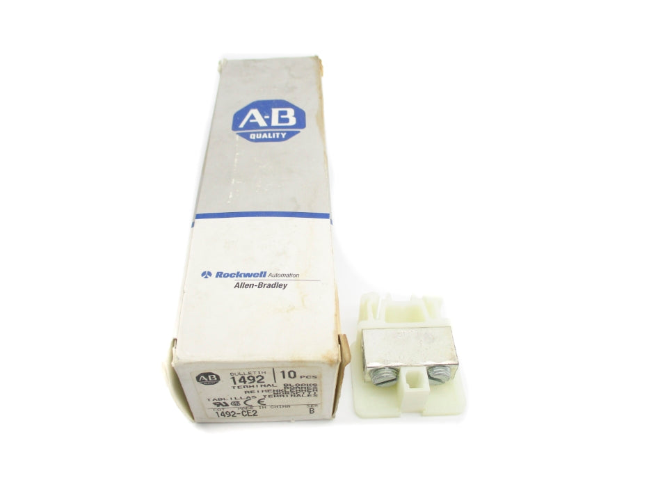 ALLEN BRADLEY 1492-CE2 SER. B (PKG OF 10) (GY/BL) NSMP