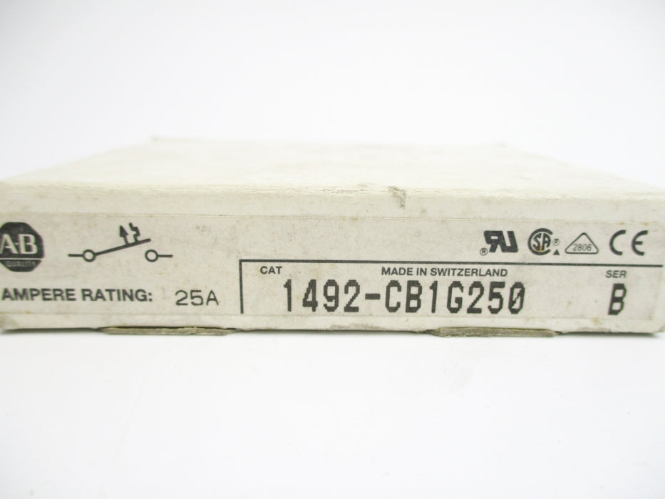 ALLEN BRADLEY 1492-CB1G250 SER. B 277VAC 25A NSMP