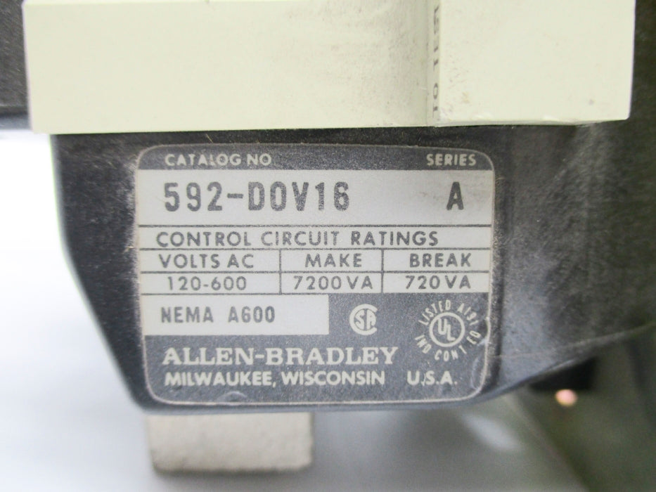 INDUSTRIAL SPARE PART 592-DOV16 SER. A 600VAC NSNP