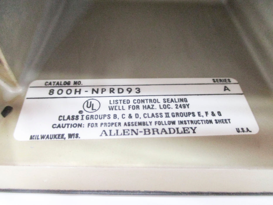 ALLEN BRADLEY 800H-NPRD93 SER. A NSNP