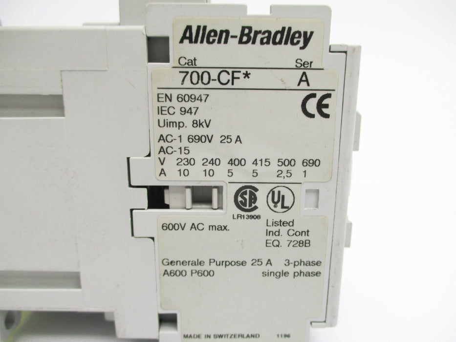 INDUSTRIAL SPARE PART 700-CF40ED SER. A 110/120V NSNP