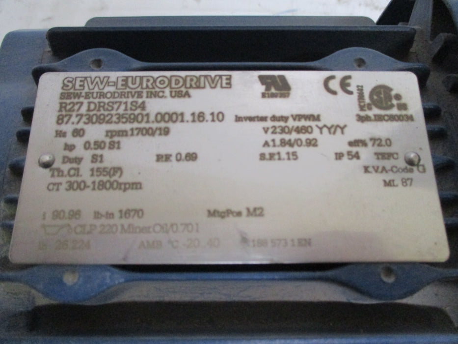 SEW-EURODRIVE R27DRS71S4 NSNP