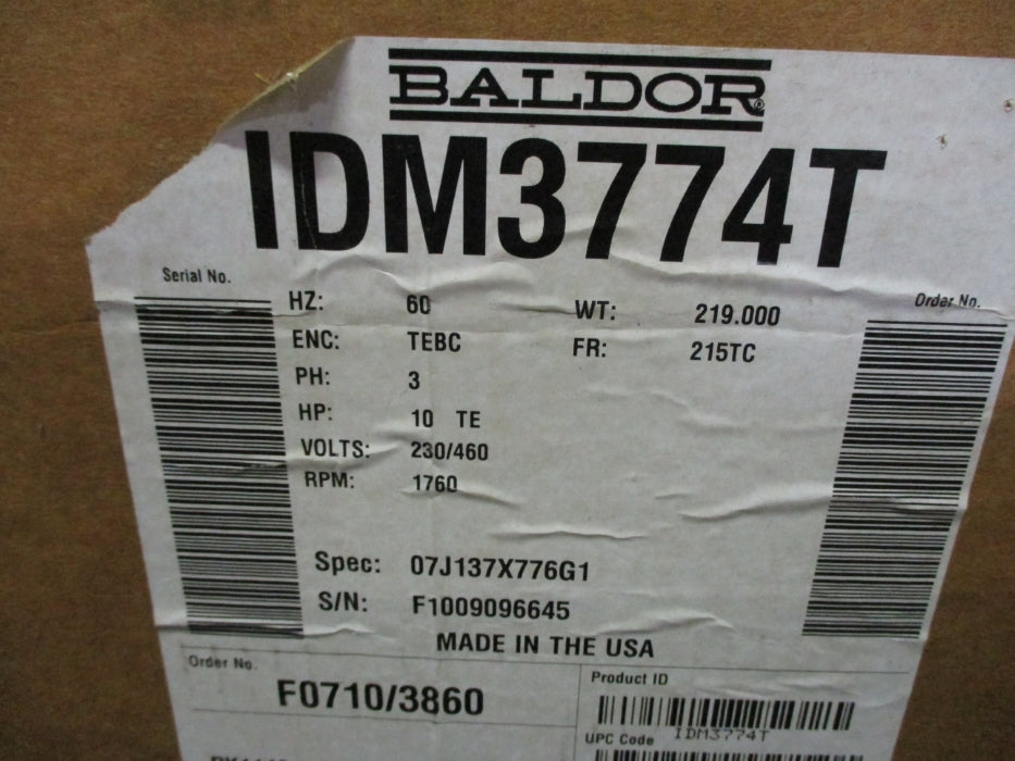BALDOR IDM37747T NSMP