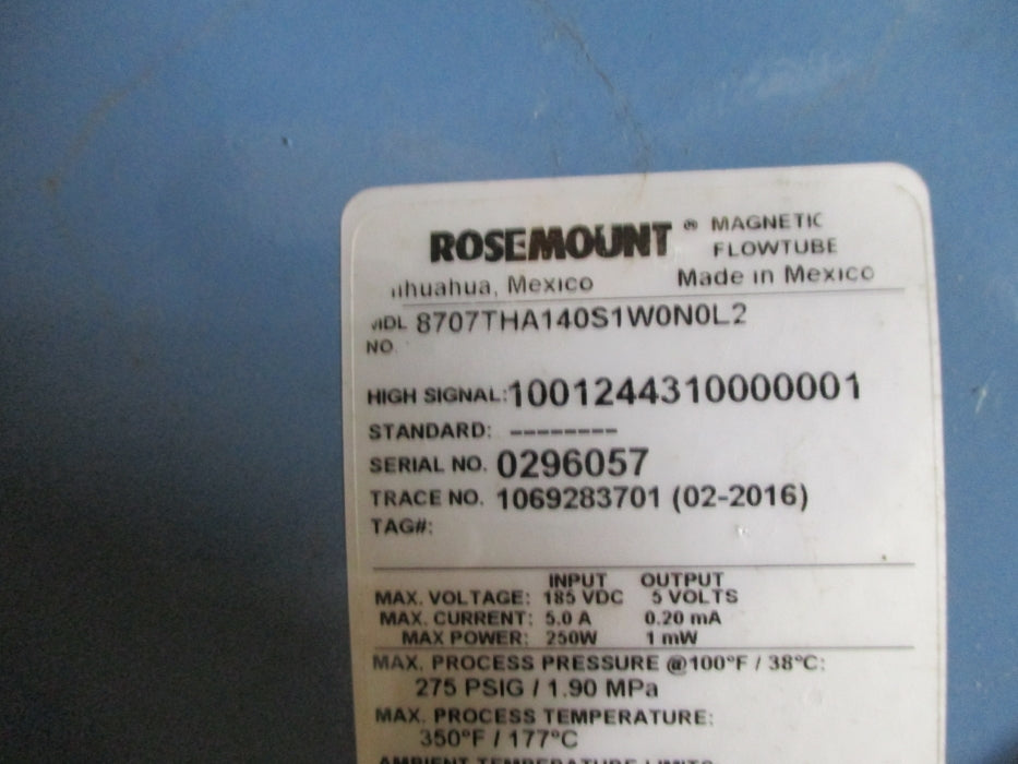 ROSEMOUNT 8707THA140S1W0N0L2 NSNP
