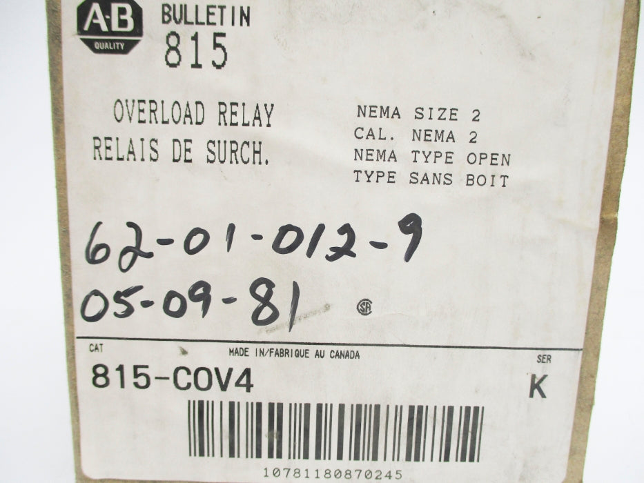 INDUSTRIAL SPARE PART 815-COV4 SER. K (BR/WH) NSMP