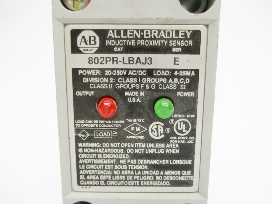 ALLEN BRADLEY 802PR-LBAJ3 SER. E UNMP