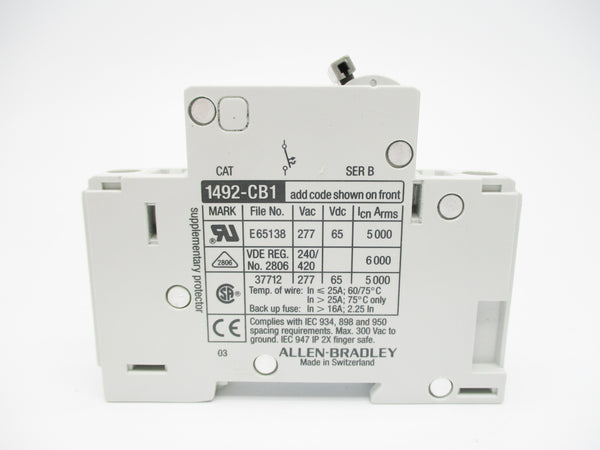 ALLEN BRADLEY 1492-CB1H300 SER. B 30A 277V NSMP