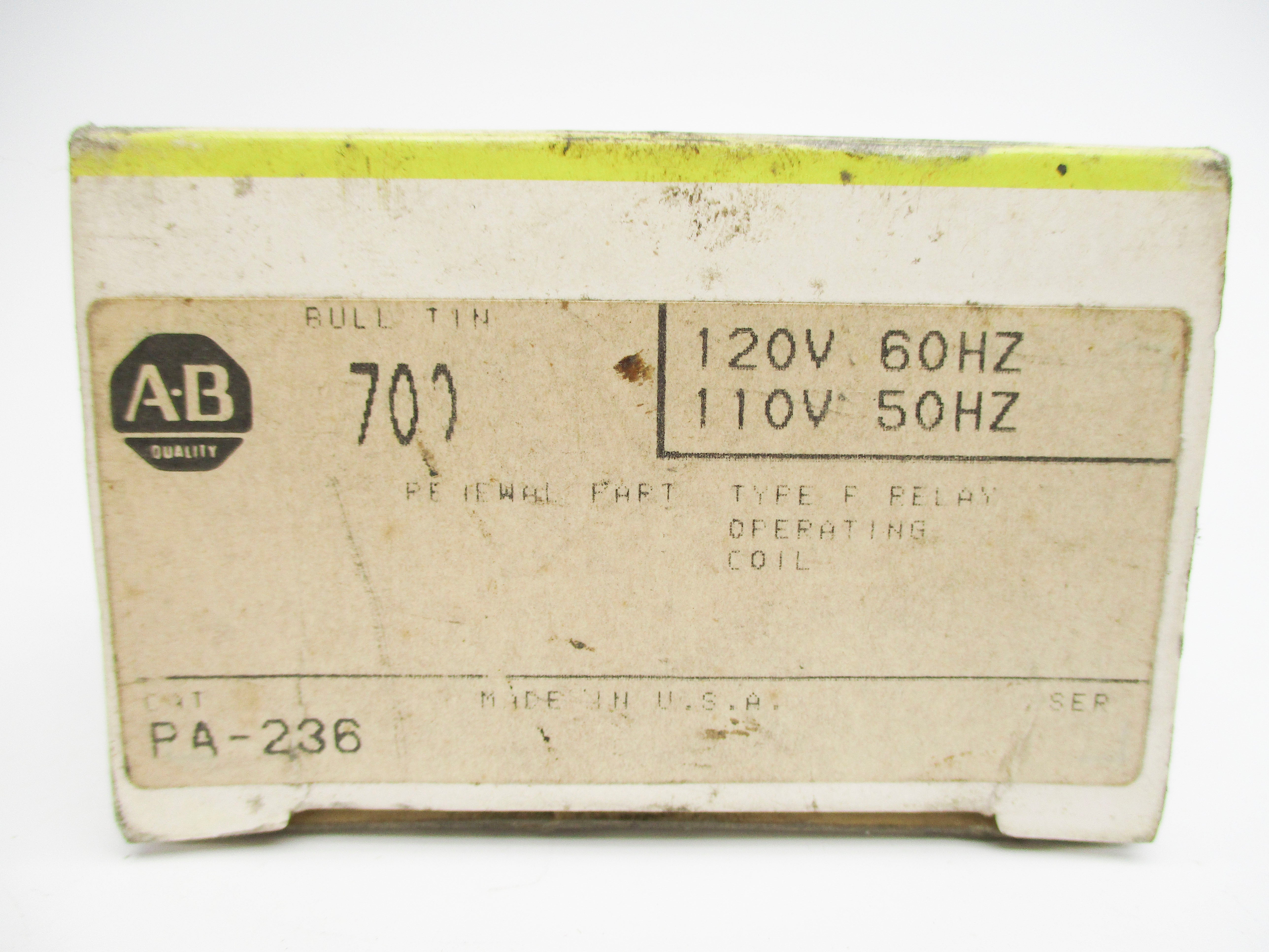 ALLEN BRADLEY PA-236 110/115-120V (BK/YL) NSMP