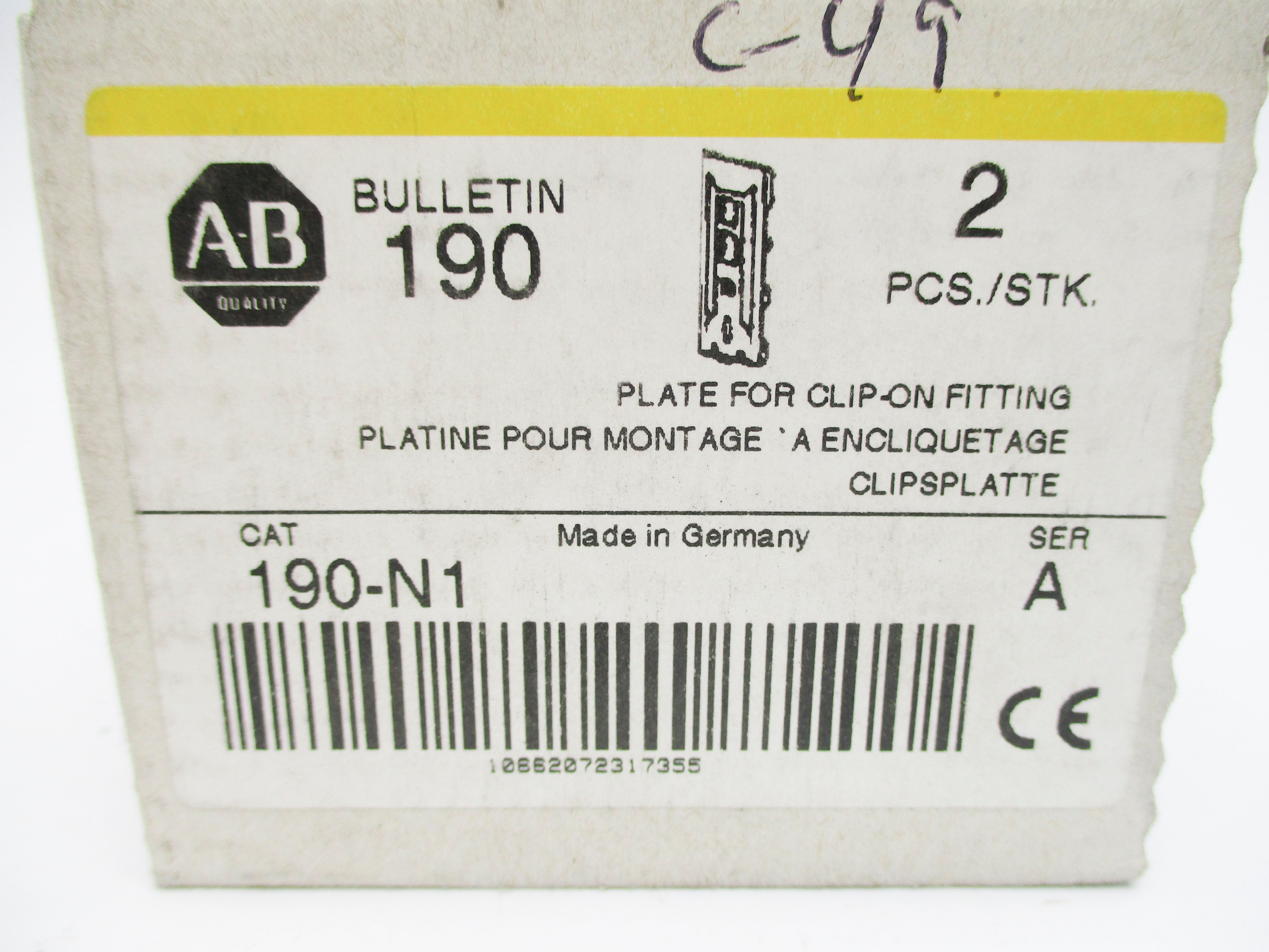 INDUSTRIAL SPARE PART 190-N1 SER. A (PKG OF 2) (WH/YL) NSMP