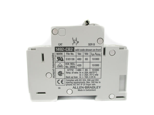 ALLEN BRADLEY 1492-CB2G060 SER. B 480VAC 6A NSMP