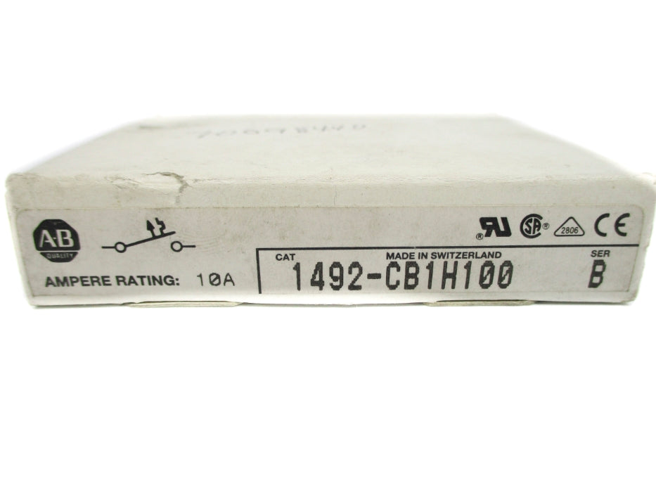 ALLEN BRADLEY 1492-CB1H100 SER. B 10A 277V NSMP