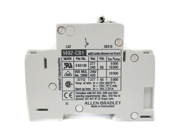ALLEN BRADLEY 1492-CB1G005 SER. B 277VAC 0.5A NSMP