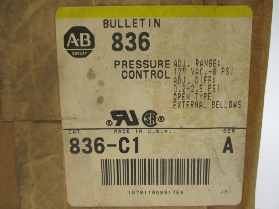 INDUSTRIAL SPARE PART 836-C1 SER. A 0.2-2.5PSI (BR/YL) NSFS