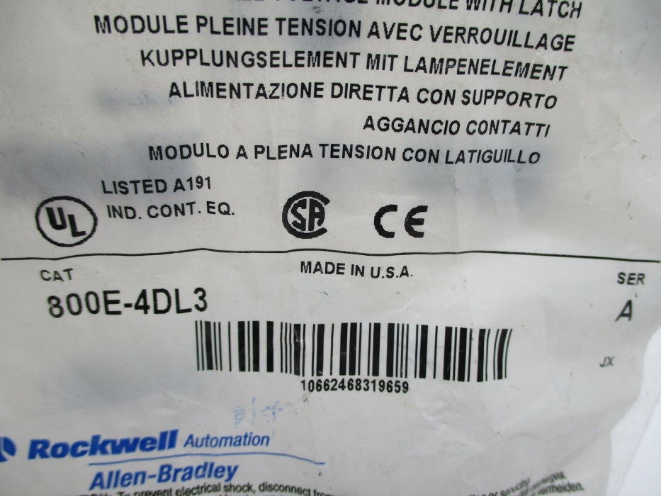 INDUSTRIAL SPARE PART 800E-4DL3 SER. A NSMP
