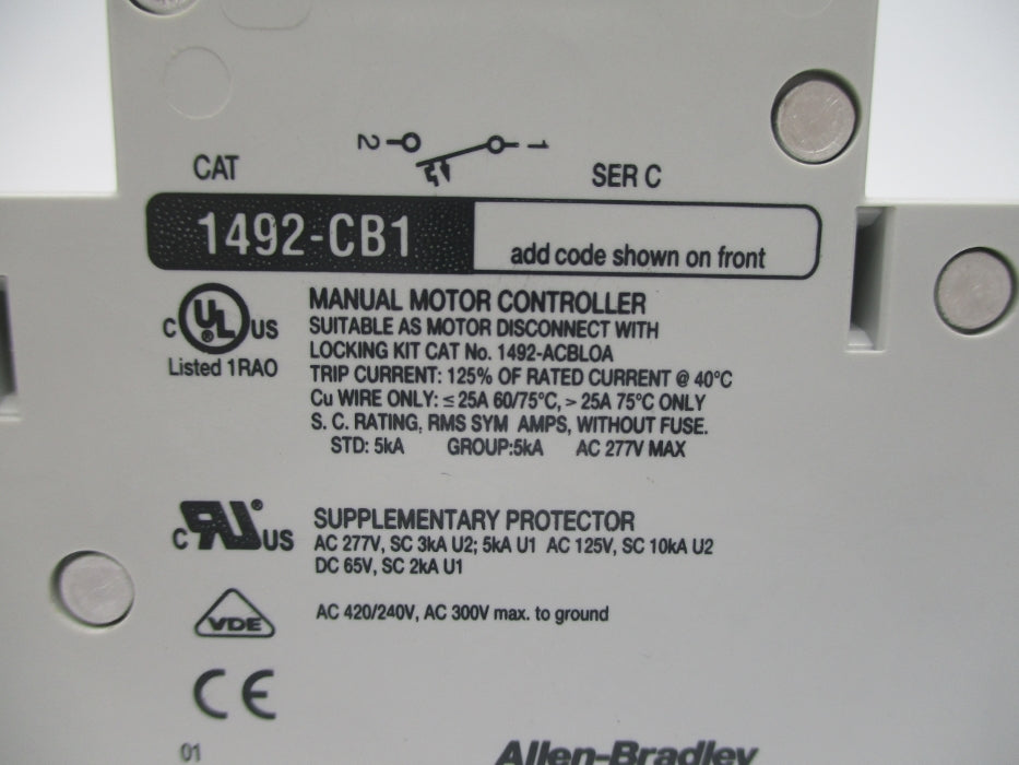ALLEN BRADLEY 1492-CB1H030 SER. C 3A 277V NSNP