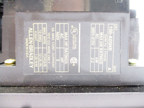 ALLEN BRADLEY 150-A05NB SER. A (AS PICTURED) NSNP
