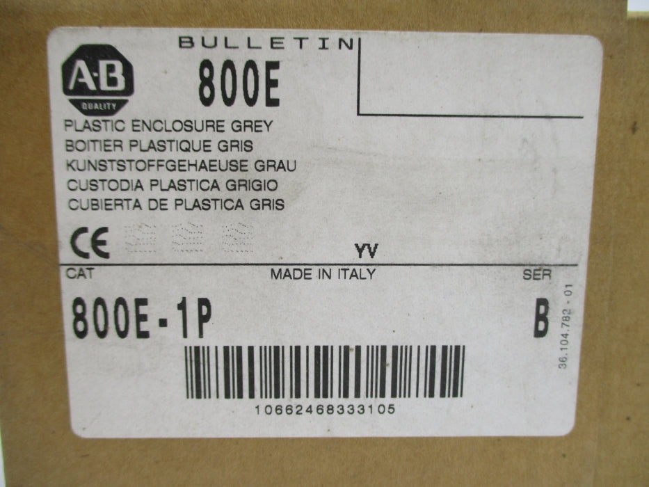 ALLEN BRADLEY 800E-1P SER. B (BR/WH) NSMP