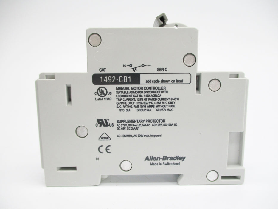 ALLEN BRADLEY 1492-CB1G040 SER. C 277VAC 4A NSMP