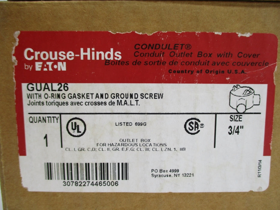 CROUSE HINDS GUAL26 3/4" NSMP