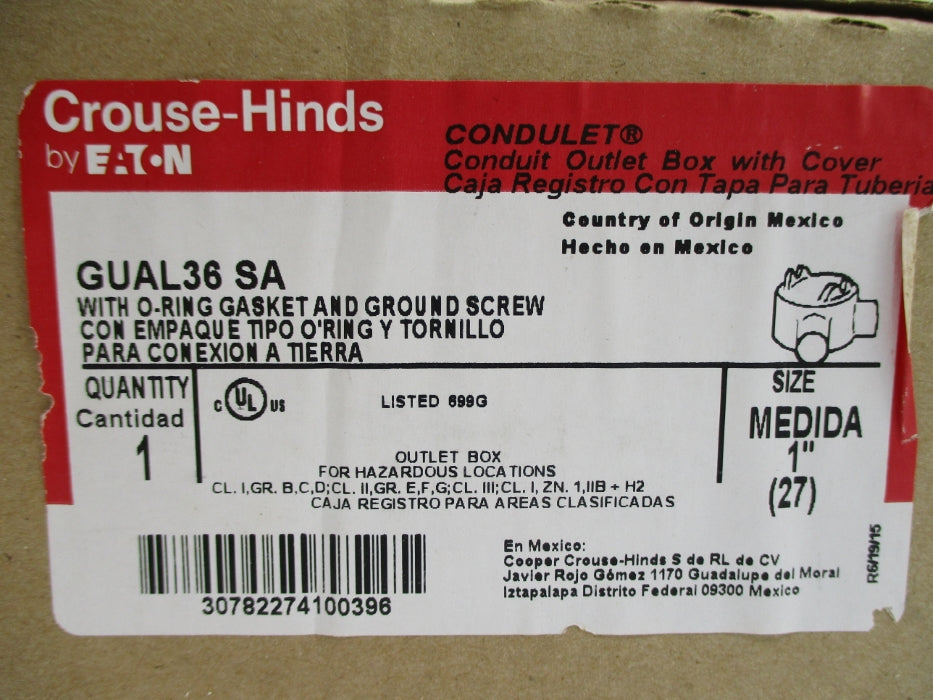 CROUSE-HINDS GUAL36SA NSMP