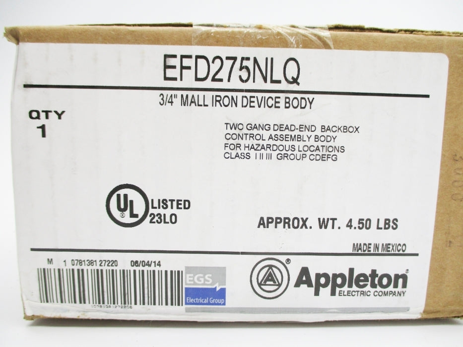 APPLETON EFD275NLQ NSFS
