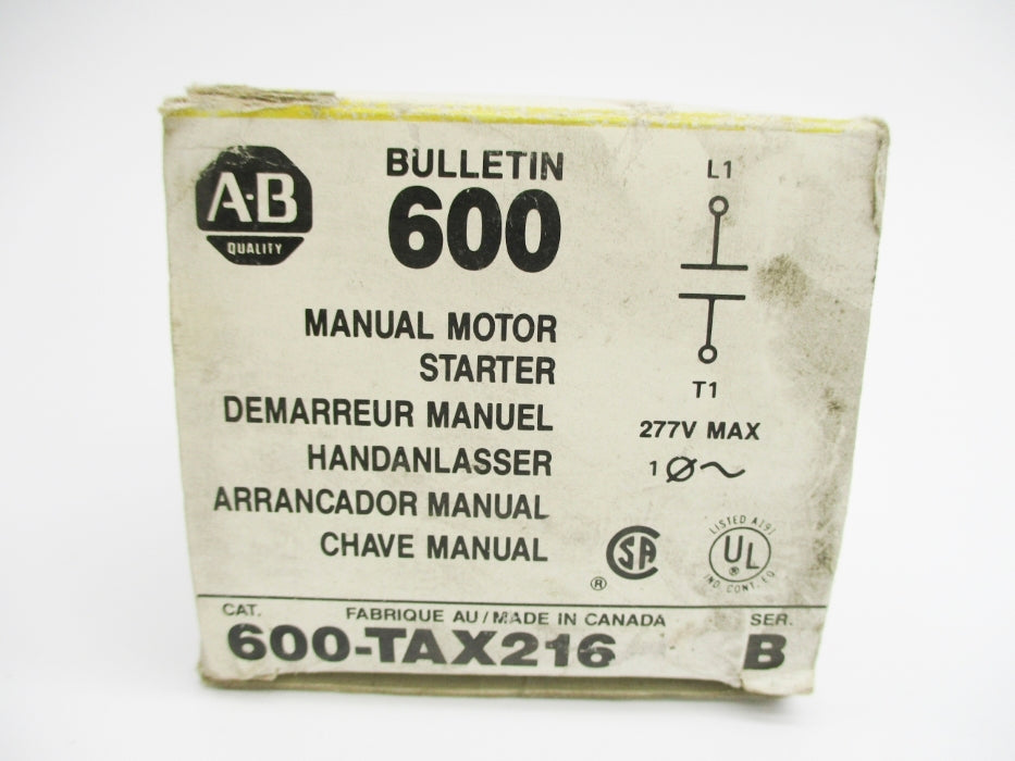 INDUSTRIAL SPARE PART 600-TAX216 SER. B (BK/YL) NSMP