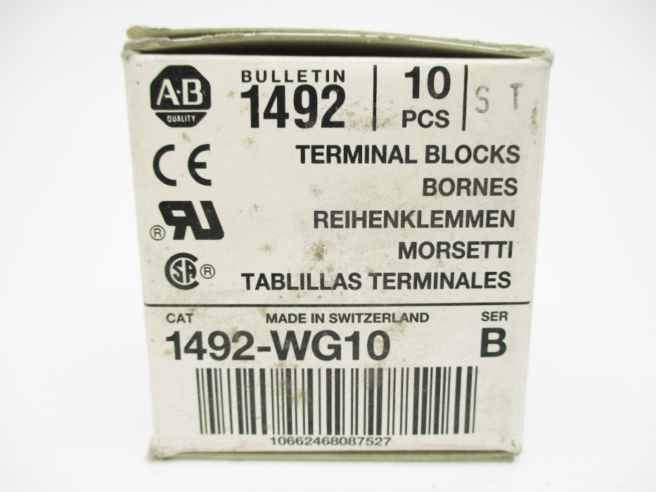 ALLEN BRADLEY 1492-WG10 SER. B (PKG OF 10) (WH) NSMP