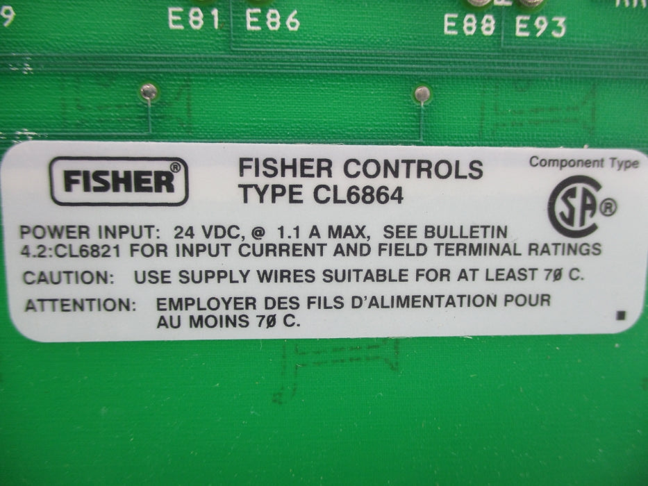 FISHER CONTROLS 41B9149 REV. D CL6864 NUPI