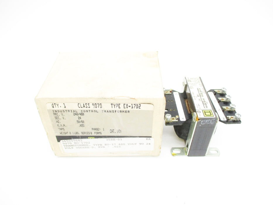 SQUARE D 9070EO17D2 SER. B .025KVA NSMP