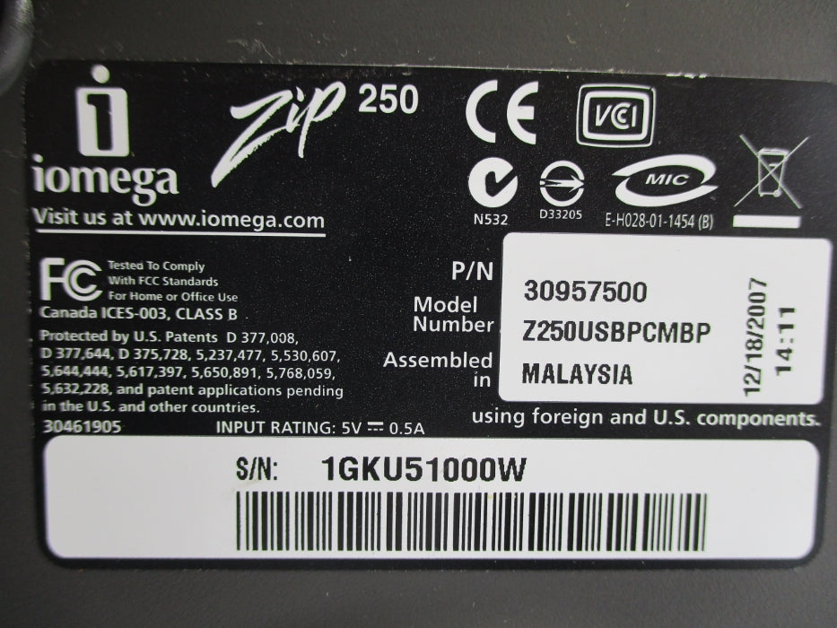 IOMEGA Z250USBPCMBP 30957500 NSNP